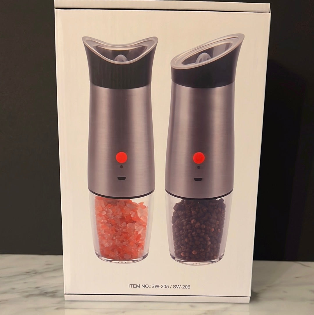 UNBRANDED USB RECHARGEABLE gravity salt & pepper grinders