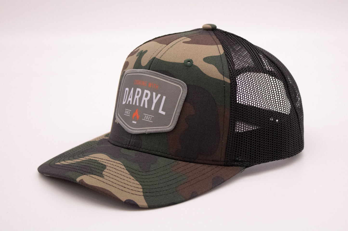 Cooking With Darryl Snapback Trucker Hat - Camo