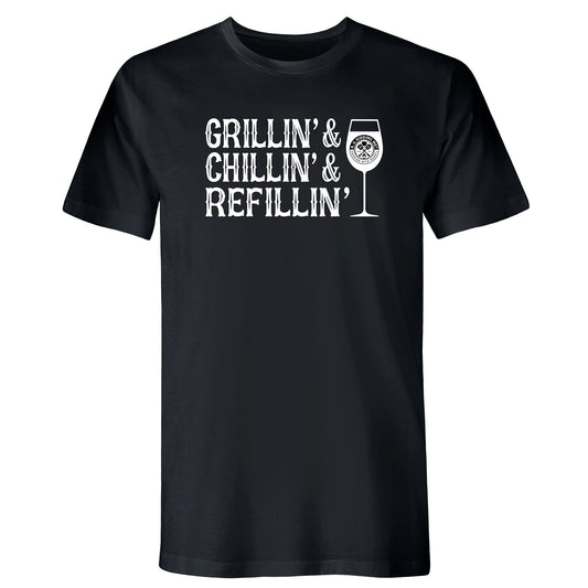 Grilln' & Chilln' & Refillin' - Front - T-Shirt